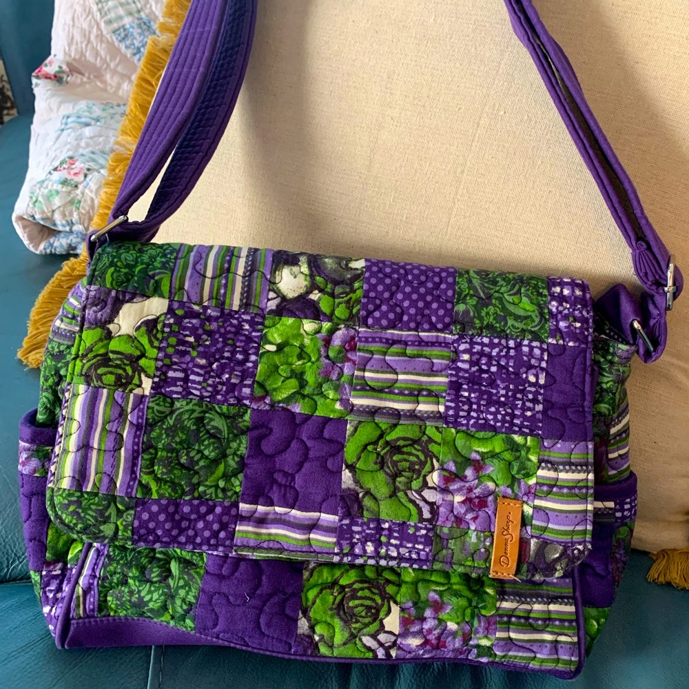 Donna Sharp-Purple/White/Green Patchwork Designed… - image 1